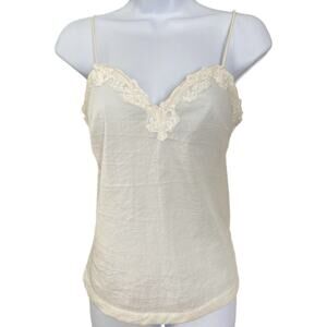 Designer Georges Hobeika Beautiful Romantic Bridal Lace Trim Camisole Size S/M